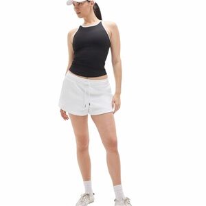 NWT Athleta Heavyweight Terry Mid Rise 3” Sportie Short - Bright White/Large